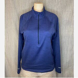 Blue Champion Dri Fit Half Zip Long Sleeve Pullover Activewear Sz M